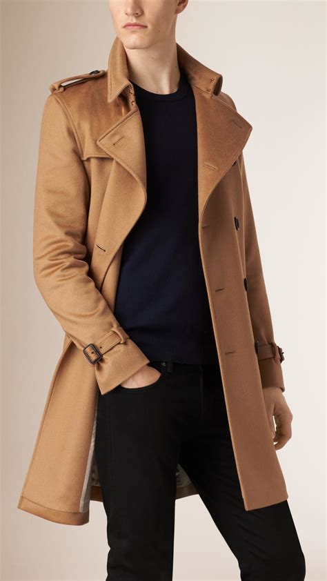 burberry trench coat in cashmere color cammello|burberry cashmere coat men's.